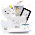 thumbnail image 1 of Tooth Fairy Gift Kit for First Lost Tooth – 6-Piece Keepsake Set with Pillow, Coin Bank, Photo Frame, Tooth Bag, Stickers, Certificate – for Boys & Girls, 1 of 8