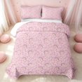 thumbnail image 2 of Erosebridal Kawaii Rainbow Twin Quilt Set, Cute Love Heart Twin Coverlet Set, Pink Reversible, Blush Rainbow, 2-Piece (1 Bedspread and 1 Pillowcase), 2 of 7