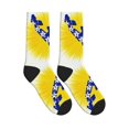 thumbnail image 4 of Men's Bosnian Flag Map Novelty Athletic Socks Women's Digital Printing Funky Patterned Crew Socks, 4 of 7
