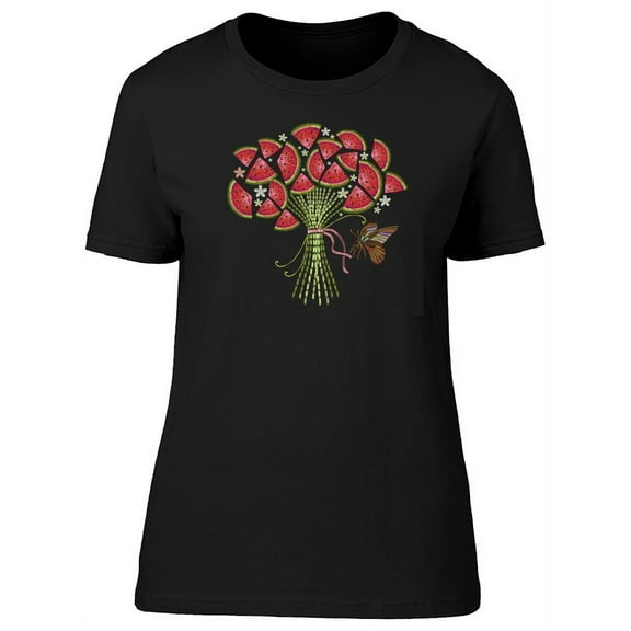 Watermelon Floral Bouquet T-Shirt Women -Image by Shutterstock, Female Small