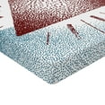 thumbnail image 2 of Ambesonne Geometric Fitted Sheet, Dots Retro Pyramid, Twin Size, Burgundy and Blue, 2 of 3