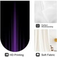 thumbnail image 2 of Purple and Black Kitchen Window Curtains 27.5 x 39 Inch Small Short Mini Cafe Rod Pocket Gothic Goth Ombre Cool Dark Living Bedroom Room Home Treatment Set of 2 Curtain Panels Drapes Tiers, 2 of 7