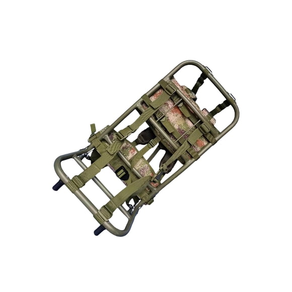 Guardoinrt Hiking Folded Sturdy Adjustable Shoulder Straps Lightweight High Load Capacity Equipment Heavy Duty Backpack Frame Green 72x36x28cm