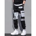 thumbnail image 1 of Loose Fit Multi Pocket Joggers For Spring Summer, Men's Street Style Waist Drawstring Casual Pants Cargo Pants For Fitness Outdo, 1 of 5
