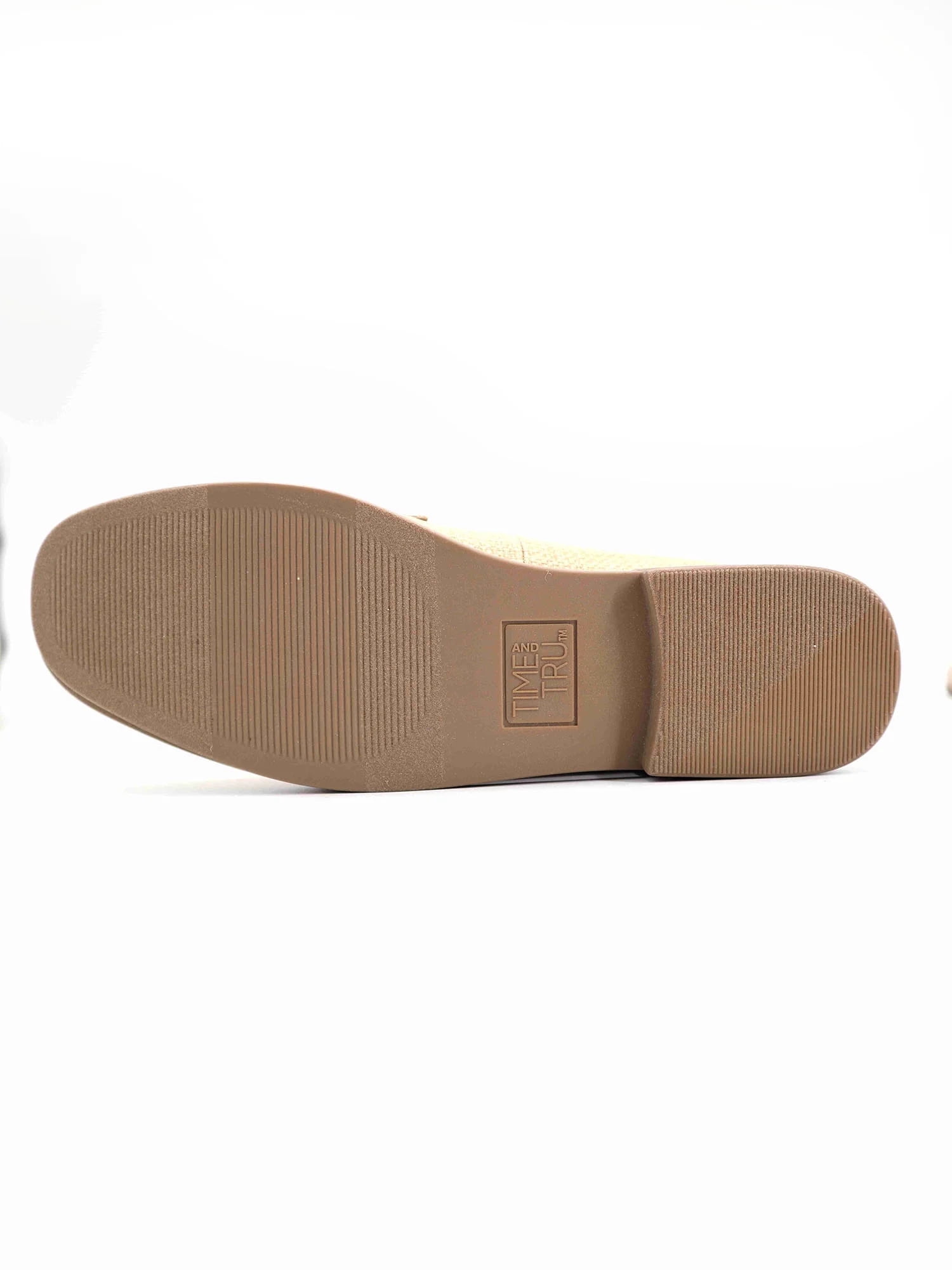 Time and Tru Women's Faux Raffia Buckle Loafers