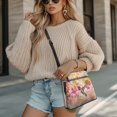 thumbnail image 4 of HELLHERO Durable Crossbody Bag for Travel Work Weekend Trips, PU Leather Lightweight Fashion Crossbody Purse, Mushroom Pattern, 4 of 7