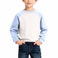 thumbnail image 2 of BLVB 1-15Y Toddler Baby Girls Boys Tshirt Kids Raglan Shirt Baseball Tee Cotton T-Shirt Long Sleeve Crew Neck Solid Color Tops, 2 of 5