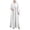06-White2119, variant on Womens Modest Abaya Maxi Dress Long Puff Sleeve Button Loose Daily Robe