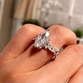 thumbnail image 4 of Charm Women Gifts Engagement Party 925 Silver Rings Cubic Zircon Jewelry Sz 6-10, 4 of 6
