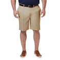 thumbnail image 1 of Haggar Men's Cool 18 Pro Straight Fit Stretch Solid Flat Front Short, Khaki, 40, 1 of 2