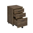 thumbnail image 3 of Luetta 3-drawer Mobile Storage Cabinet with Casters Aged Walnut, 3 of 3