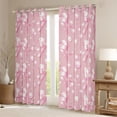 thumbnail image 2 of Feelyou Pink Bowknot Blackout Curtains Set of 2 (52x84 Each), Girly Window Curtains, 2 of 6