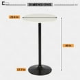 thumbnail image 3 of BestOffice Pub Table 40 Inch Height Round Bistro for Home and Kitchen Dining, White, 3 of 6