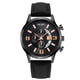 thumbnail image 1 of Reloj de cuarzo para hombre, relojes para hombre YOLAKO Reloj analógico de acero inoxidable con correa de cuero y cuarzo de moda informal para hombre, 1 of 3