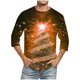 thumbnail image 1 of Camisas de Manga Larga para Hombres Imprimir Casual Cuello Redondo Blusa de Manga Corta, Camisas de Lino para Hombres, 1 of 1