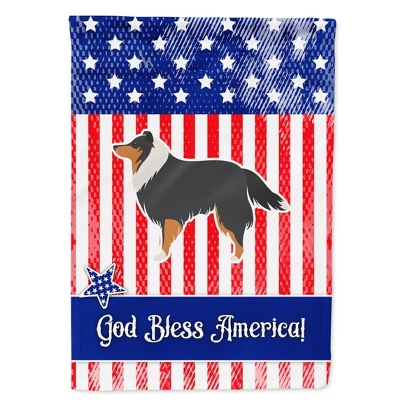 Carolines Treasures BB3330GF USA Patriotic Sheltie/Shetland Sheepdog Flag Garden Size  Small multicolor