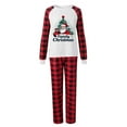 thumbnail image 2 of Mifsaly Matching Family Christmas Pajamas Set Pjs 2 Piece Cute Xmas Santa Loose Pullover Sleepwear Holidays Raglan Long Sleeve Nightwear Baggy Plaid Sleep Pants 2025 Festival Trendy Loungewear, 2 of 5