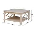 thumbnail image 2 of International Concepts Josephine Square Solid Wood Coffee Table, 2 of 6