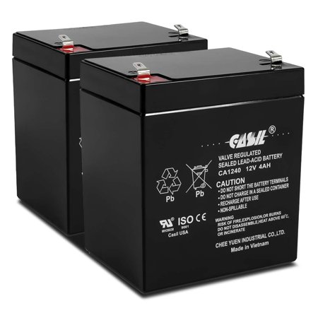 Casil FPC-5189 Pack of 2 Genuine CA1240 12V 4Ah SLA Alarm Battery