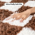 thumbnail image 5 of Jakolive Cream white coffee Plaid Rug (5x7ft)， Large Fluffy Checkered Area Rug, Anti-Slip for Bedroom, Living Room, Girls’ Room, Nursery & Dorm, Soft Indoor Floor Covering, 5 of 8