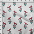 thumbnail image 3 of oneOone Cotton Poplin Fabric Leaves|Bird & Floral Block Printed Craft Fabric BTY 56 Inch Wide, 3 of 4