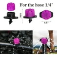thumbnail image 5 of 50PCS Garden Drip Irrigation Drippers Sprinklers 360 Degree Adjustable, 1/4 Inch Emitters for Waterig System Mirco Spray Nozzles for Balcony Yard Greenhouse (Purple), 5 of 6