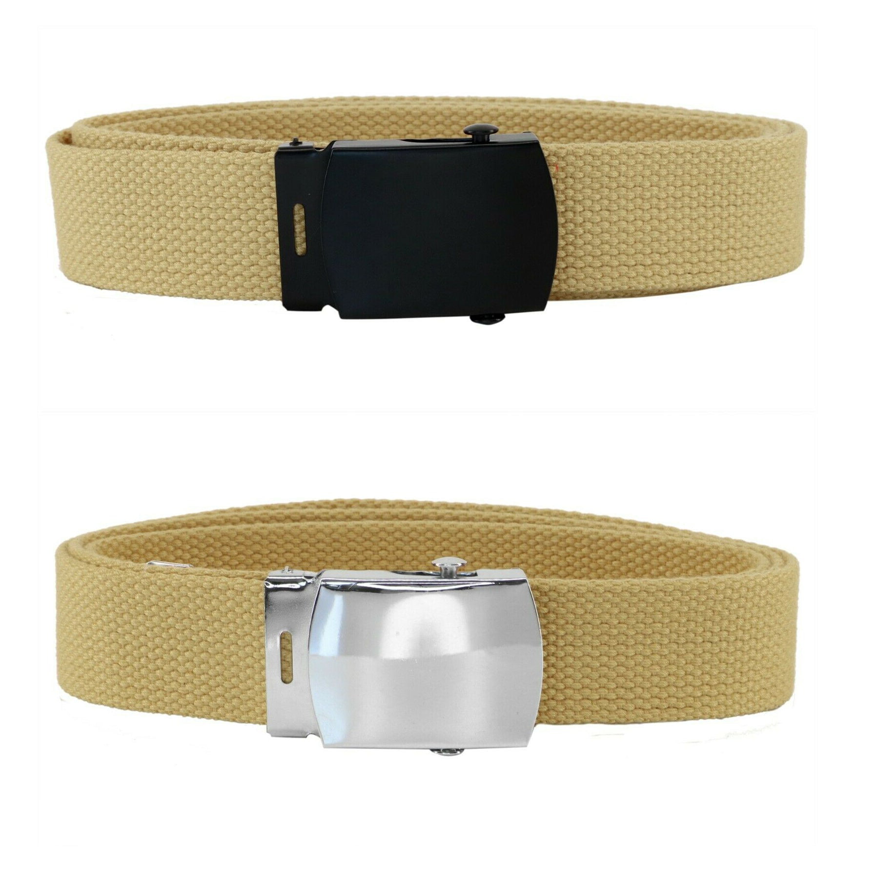 NEW Military Web Canvas Belts w/ Buckle Many Colors 100% Cotton 45 Inches Long 