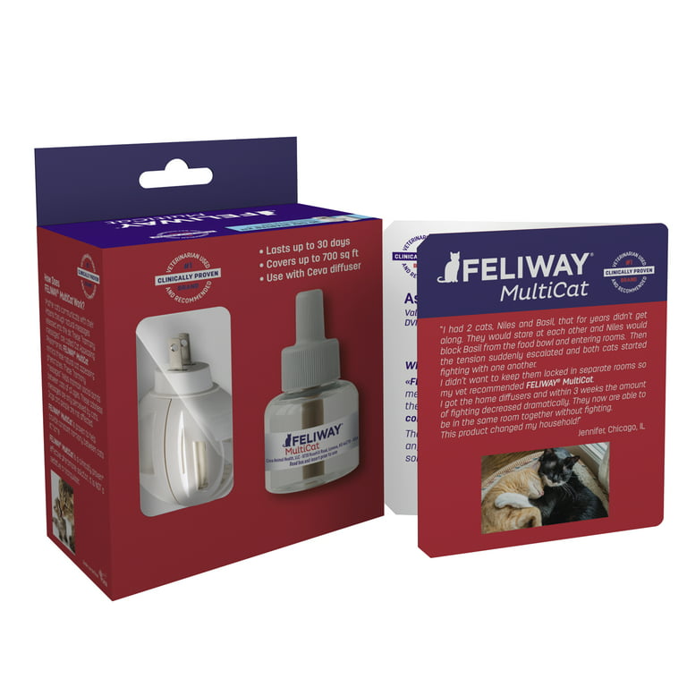 FELIWAY Classic Cat Calming Pheromone Diffuser, 30 Day Starter Kit (48 mL)