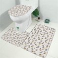 thumbnail image 2 of White Bigfoot and Tree Pattern Bathroom Rugs Sets 3 Piece,Toilet Cover Set,Absorbent Non Slip Bathroom Mats Sets with U-Shaped Contour Rug Toilet Rug Set, 2 of 5