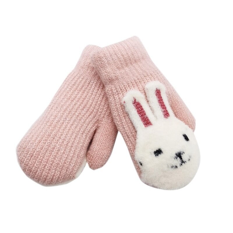 Kids Gloves Winter Cartoon Rabbit Children Thicken Warm Gloves Girls