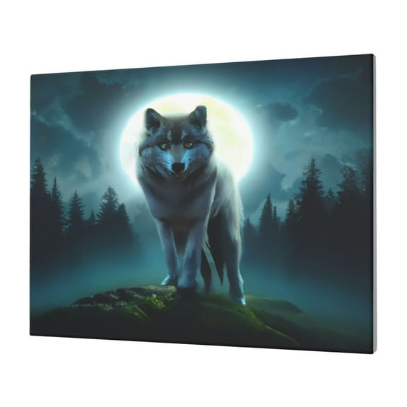 Logiee Wolf Print Canvas Wall Art,Canvas Picture Prints with Frame, Wall Art Decorative,Canvas Decorative,Suitable for Living Room Bedroom Office Room 30x40