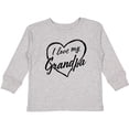 thumbnail image 3 of Inktastic I Love My Grandpa in Black Chalk Heart Boys or Girls Long Sleeve Toddler T-Shirt, 3 of 5