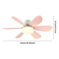 thumbnail image 2 of Luz de ventilador de techo con Base E26/E27, lámpara de techo moderna de 30W, lámpara de 3 velocidades, ventilador de techo regulable para el hogar, oficinas y dormitorio, 2 of 9