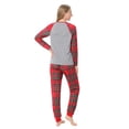 thumbnail image 5 of Matching Family Pajamas Sets Christmas PJ's Santa Elk Deer Print Top and Buffalo Plaid Pants Bottom 2Pcs Sleepwear, 5 of 11