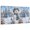Blue, variant on Coastal Snowman Canvas Wall Art, Winter Straw Hat Blue Scarf Anchor Rustic Christmas Wooden‑Stretched Canvas Print Artwork, Home Wall Decor for Living Room Bedroom Office 20"Lx16"W