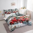 thumbnail image 3 of Homewish Merry Christmas Gifts 7-Piece Bedding Comforter Set,Vintage Red TruckKing Bedding Sets,Western Rustic Farmhouse Bed Sheets For Girls Kids,Super Cozy Room Decor Reversible, 3 of 8