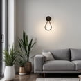 thumbnail image 2 of Kenroy Home Teardrop 12'' 1-Light Wall Sconce with White Glass Globe Shade Transitional Wall Light Fixture for Living Room, Bedroom, Stairway, or Hallway, Black, 2 of 7