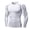 White@GC@, variant on CONZONE Mens Workout T-Shirts Long Sleeve Gym Fitness T Shirts For Men Crew Neck Solid Color Tight Stretchy Athletic Tee Tops