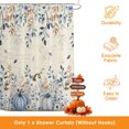thumbnail image 3 of Blue Pumpkins Fall Shower Curtains for Bathroom, Thanksgiving Eucalyptus Leaves Weeping Autumn Waterproof Fabric Shower Curtain, Decorative Bathroom Curtain for Bathtub, 72"x72", No Hooks Included, 3 of 9