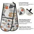 thumbnail image 2 of Yayeee Double Oven Mitt Kitchen Heat Resistant Baking 35" x7" Quilted Glove, Beige Snow Houses, 2 of 6