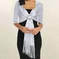 thumbnail image 2 of Tweang Women Shawls Shawls and Wraps for Evening Dress womens shall wrap sheer scarf scarves for women lightweight Scarves Wraps shrugs for evening dresses neck scarf for women White One Size, 2 of 4