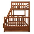 thumbnail image 7 of Twin over Full Size Bunk Bed with Drawers and Ladders, Wood Bunk bed with Full Lenth Guardrail, No Spring Box Needed, Walnut, 7 of 7