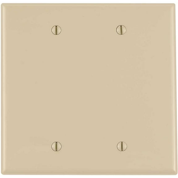Leviton R51-0PJ23-00I 2-Gang Midway Blank Nylon Wall Plate, Ivory