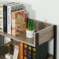 thumbnail image 5 of VECELO 3-Tier Bookcase with Storage Shelves, Industrial Style Wooden Bookshelf Storage Organizer Display Rack, Brown, 5 of 7