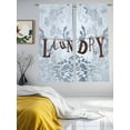 thumbnail image 3 of Laundry Blue Sheer Curtains 72 Inch Length 2 Panels Set, Vintage Boho Modern Country Style Flower Voile Window Treatment Rod Pocket Curtains Sheers Drapes for Bedroom/Living Room/Kitchen 52"x72"x2, 3 of 7