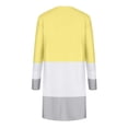 thumbnail image 7 of Fesfesfes Loose Cardigan Ladies Paneled Contrast Striped Pocket Cardigan Long Jacket, 7 of 7
