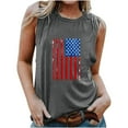 thumbnail image 2 of breaise Independence Day Tank Tops for Women Proud Patriotic Stars and Stripes Graphic Tshirts Cotton Sleeveless T-shirts Cami Athletic Crew Neck Tanks Work Blouses for Women, 2 of 4