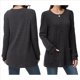 thumbnail image 3 of Camisas de Larga para Mujer, Suéteres Largos con Bolsillos, Túnicas Holgadas Negro M, 3 of 5