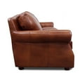 thumbnail image 4 of Bowery Hill Traditional Leather Sofa with Nailhead Details in Brown, 4 of 6