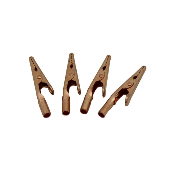 Clips en Cuivre Massif pour Alligator 4 Pcs 2 Pouces Mâchoire de Crocodile Soudure Dissipateur Thermique & Électronique DIY Clip de Test Connecteur de Fil pour 10 Ampères (10a) & jusqu'à 10 ga (10 awg) Fil